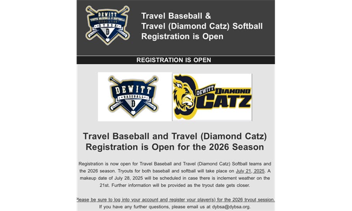 2026 Travel Tryout Announcement