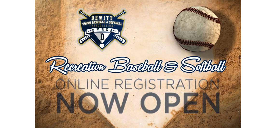 2026 Recreation Baseball & Softball Registration is OPEN!!!!